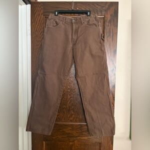 Dickies Brown Duck Canvas Carpenter Pants 34x32 Workwear